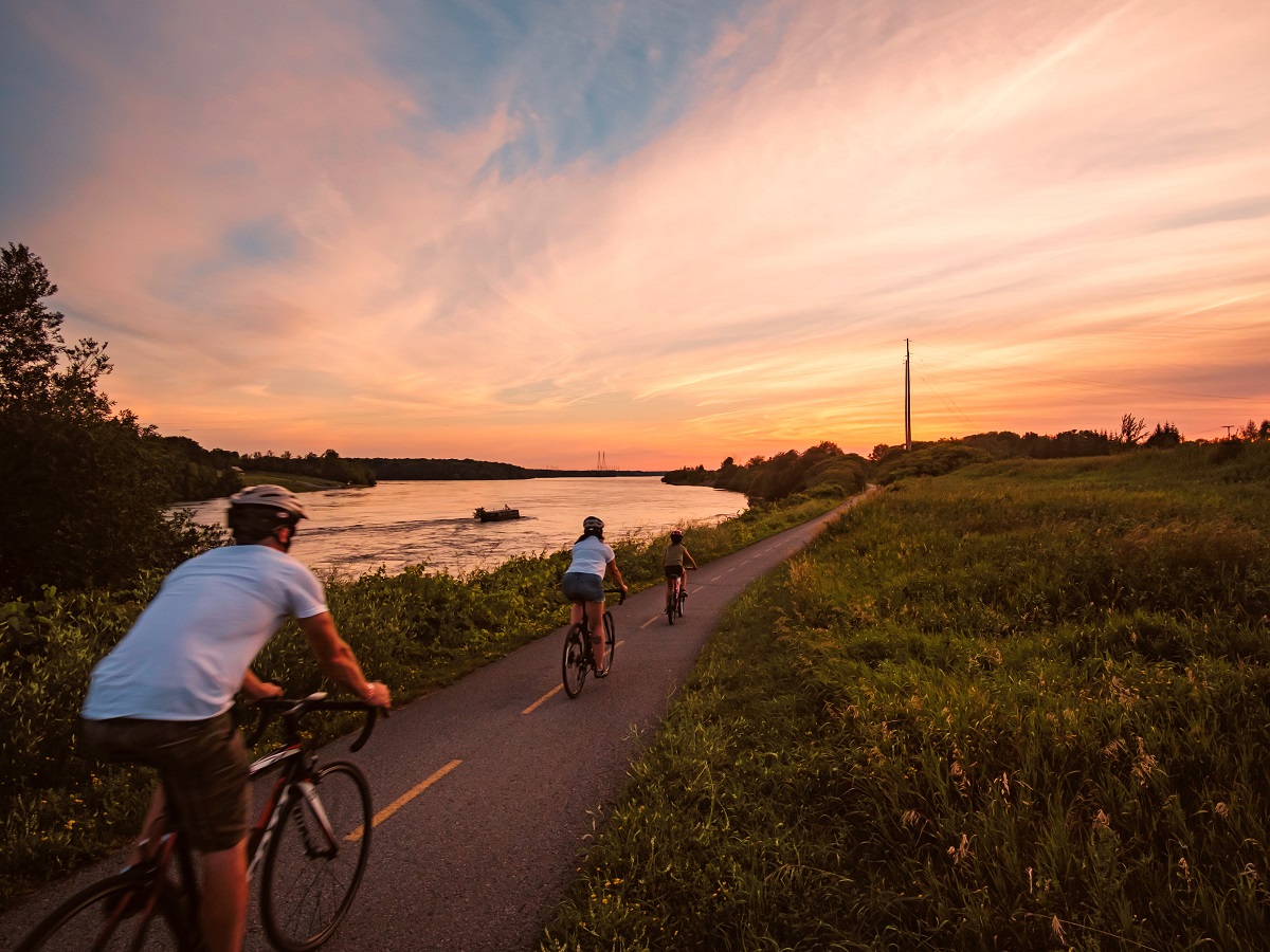 Residents riding backs on the recreational trail