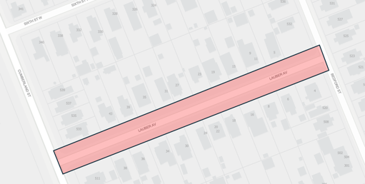 2025 Reconstruction Lauber Avenue Map