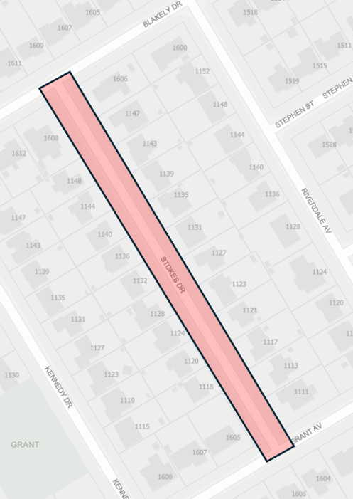 2025 Asphalt Resurfacing Stokes Drive Map